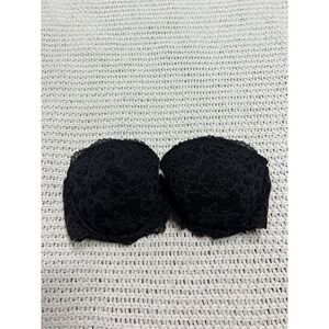 Victoria’s Secret strapless bra black lace womens size 32DD